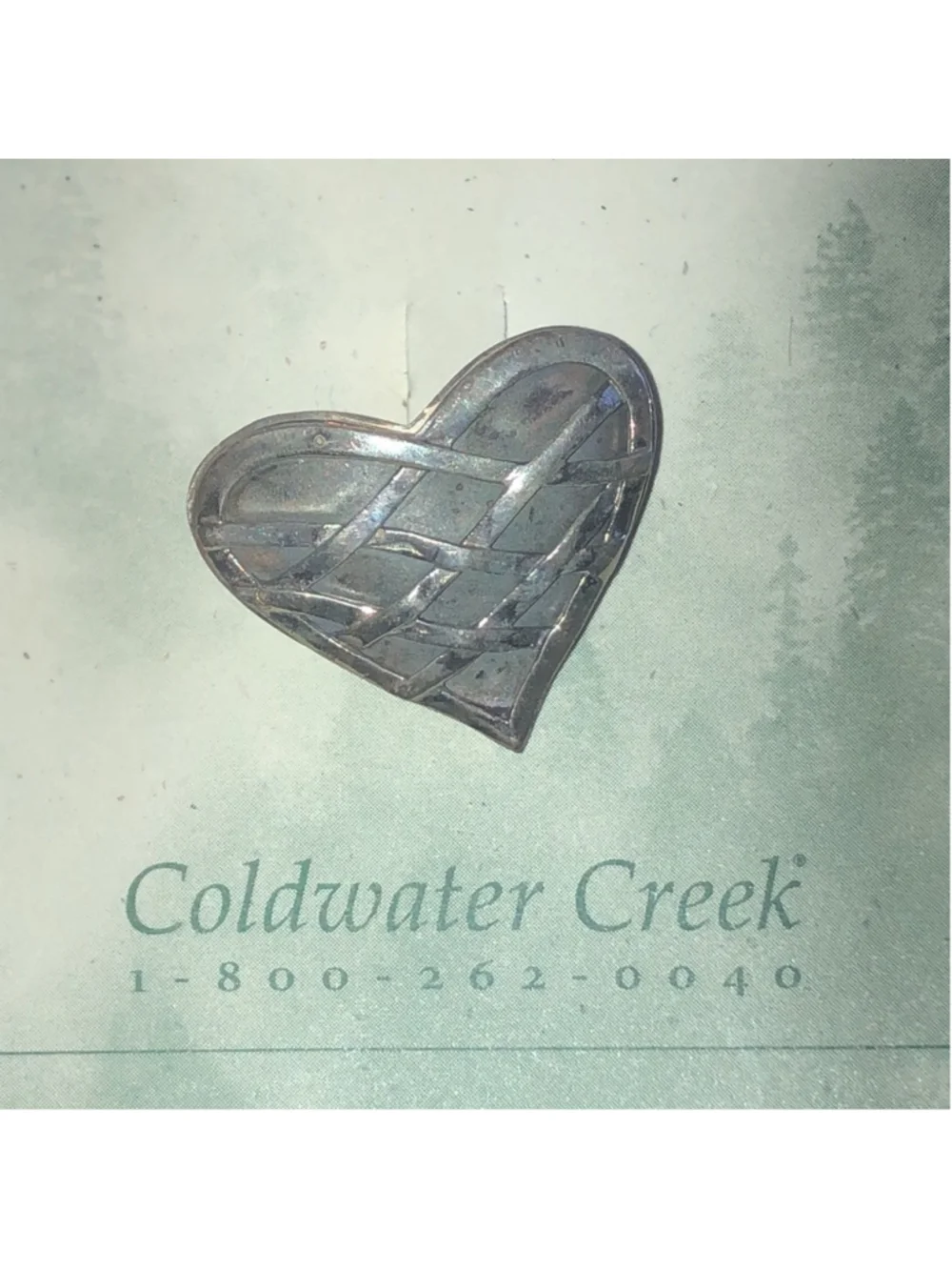 Sterling Silver GFMW Heart Vase Boho Brooch